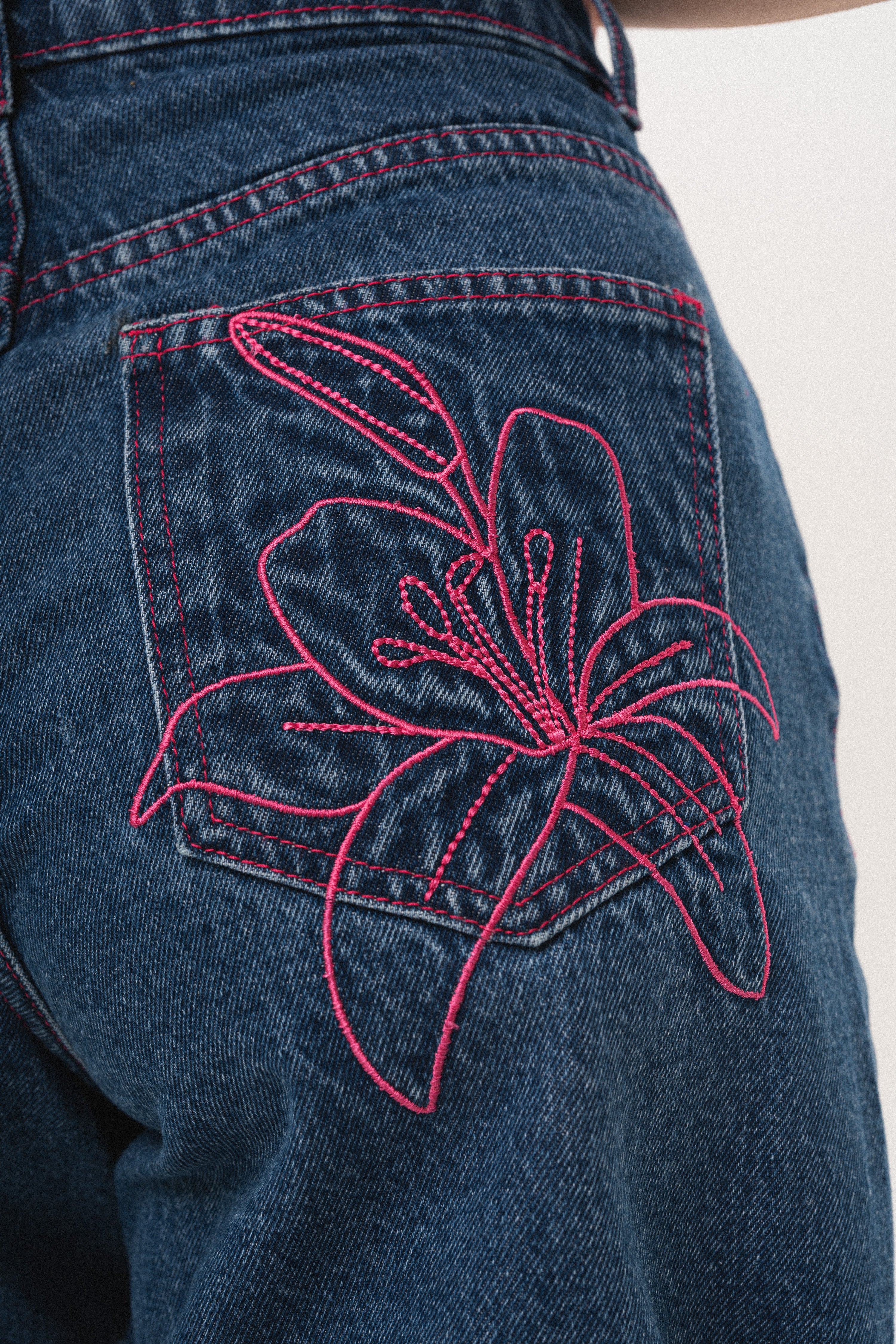 Lily Stitch Blue Denim Shorts