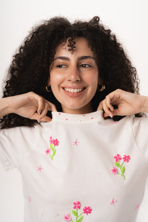 Lily Bloom Beaded Tee
