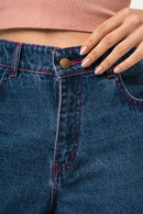 Lily Stitch Blue Denim Shorts