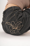 Lily Stitch Charcoal Denim Shorts