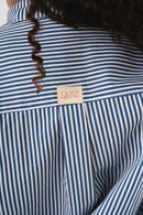 Lily Bloom Hand-Beaded Blue Stripe Shirt