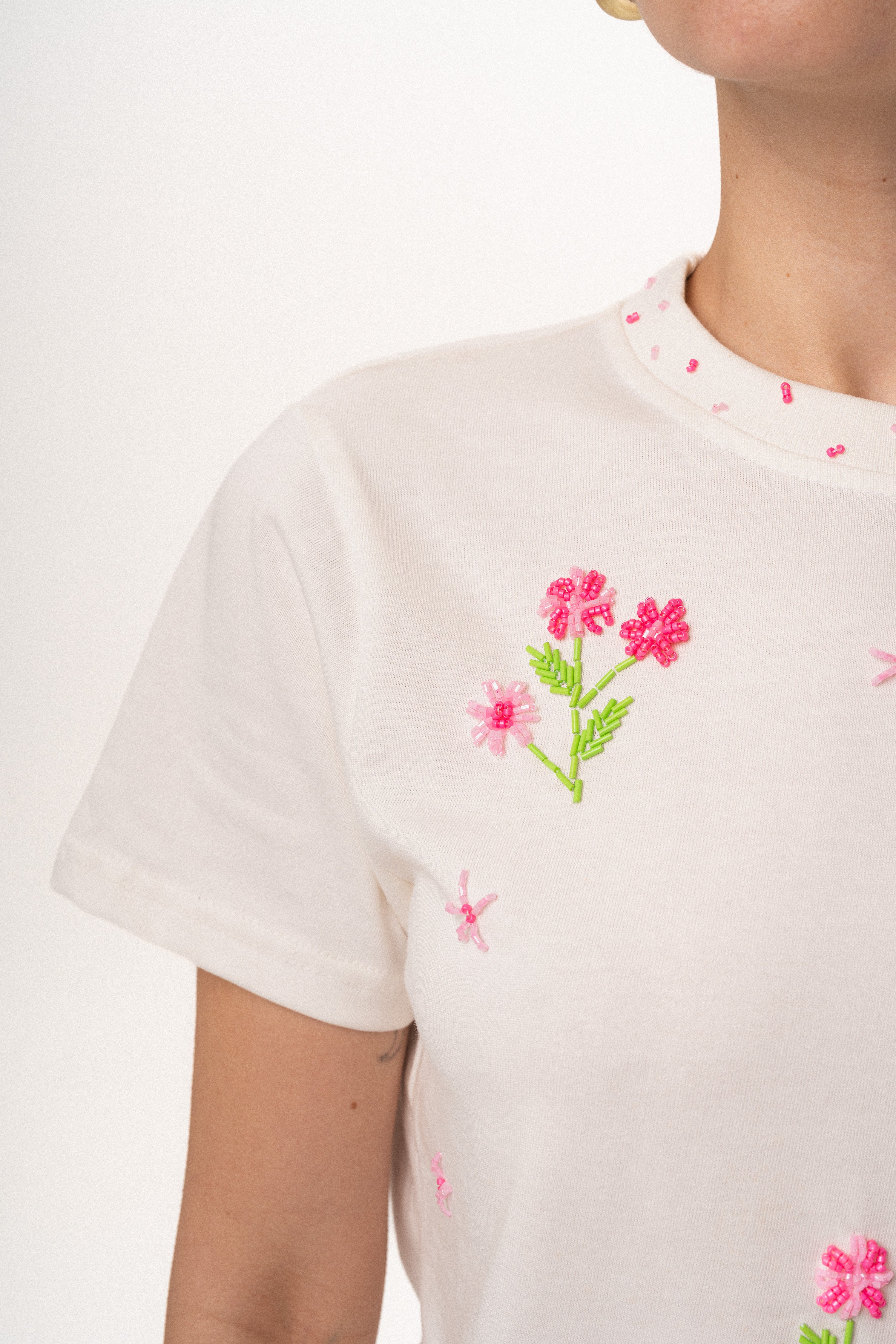 Lily Bloom Beaded Tee