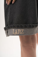 Lily Stitch Charcoal Denim Shorts