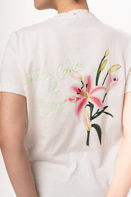 Lily Bloom Beaded Tee