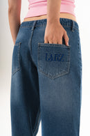 Blue Petal Aura Low-Rise Jeans
