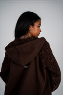 Brown Lace Raglan Jacket