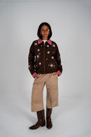 Beaded Brown Worker Jacket