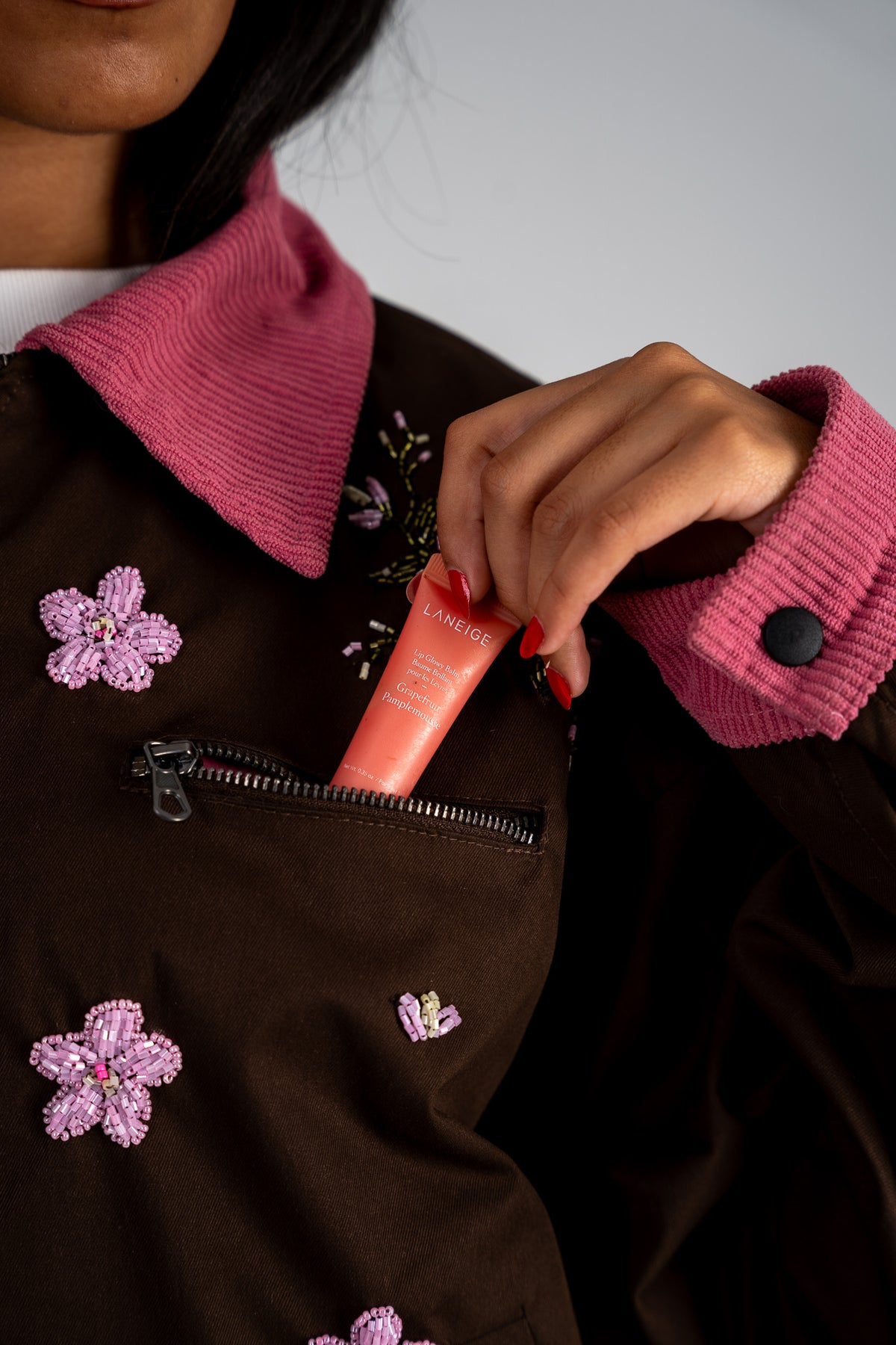Beaded Brown Worker Jacket