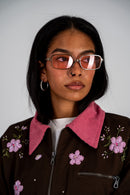 Beaded Brown Worker Jacket